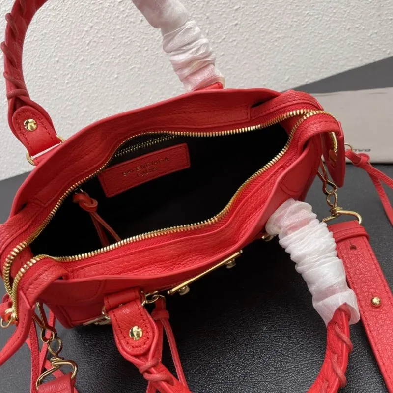 Balenciaga Red Medium Classic City Handbag - Image 8