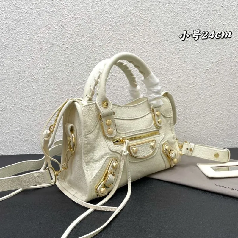 Balenciaga Small White Classic City Crossbody Bag - Image 3