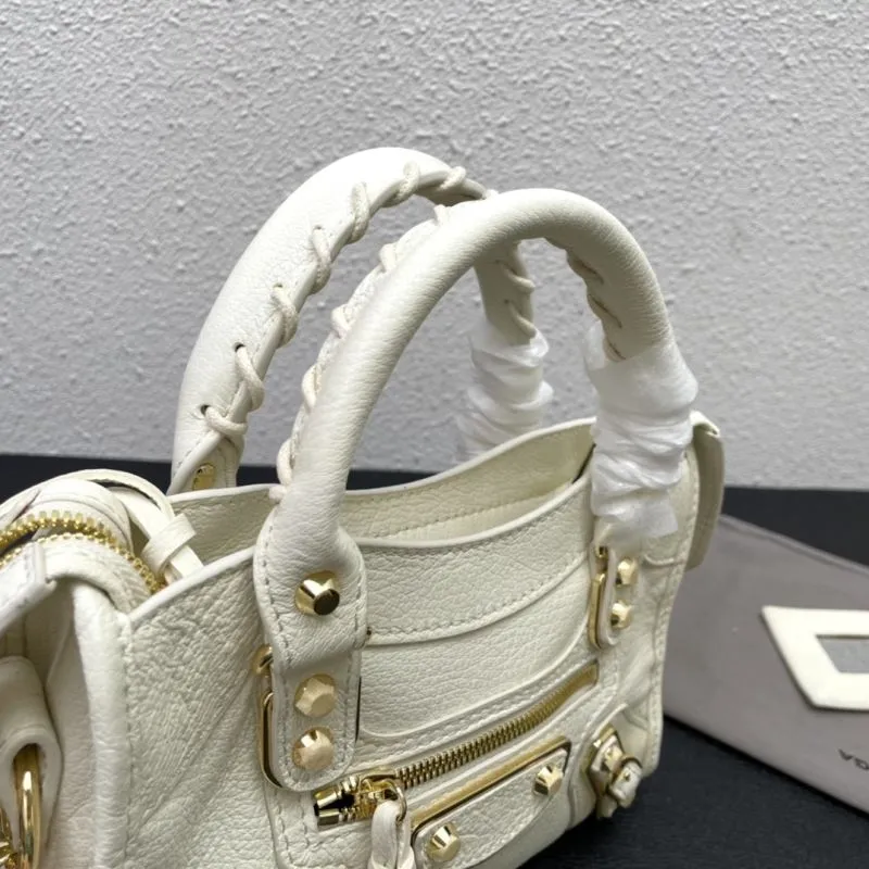 Balenciaga Small White Classic City Crossbody Bag - Image 5