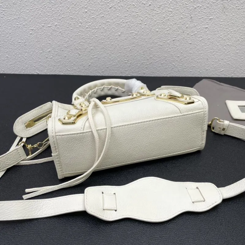 Balenciaga Small White Classic City Crossbody Bag - Image 7