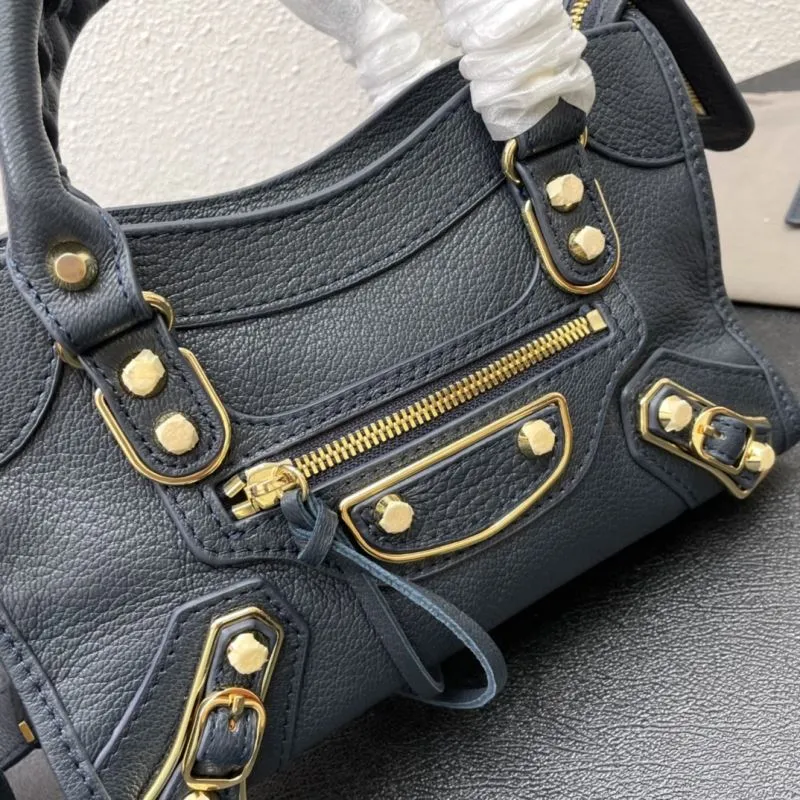 Balenciaga Small 24cm Navy Classic City Shoulder Bag - Image 4