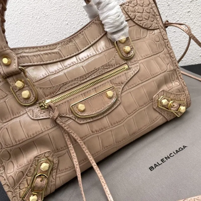 Balenciaga Classic City Crocodile Embossed Medium 30cm Handbag - Image 4