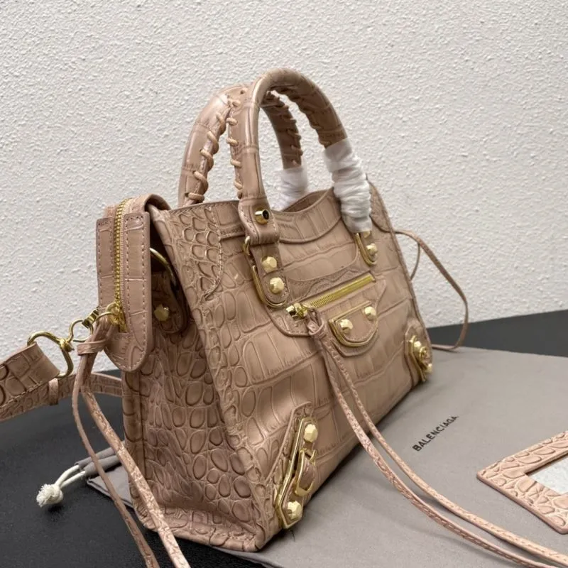 Balenciaga Classic City Crocodile Embossed Medium 30cm Handbag - Image 5