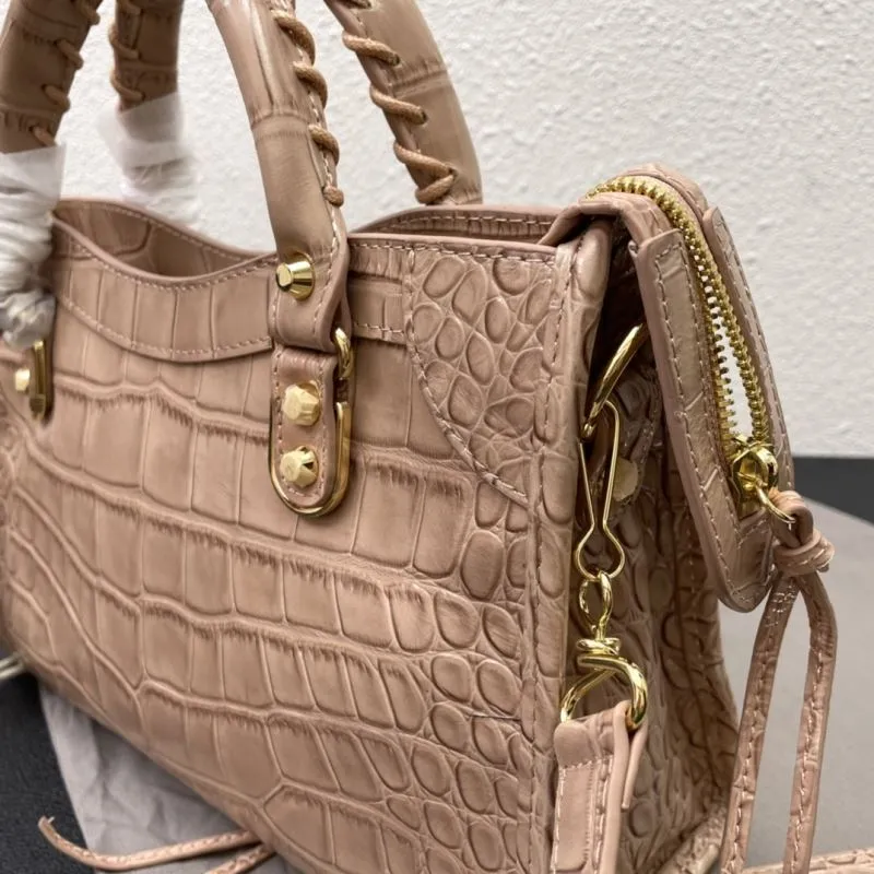 Balenciaga Classic City Crocodile Embossed Medium 30cm Handbag - Image 6