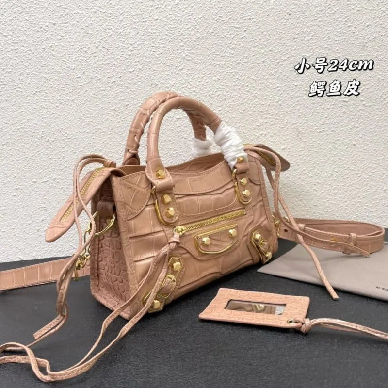 Balenciaga Small Classic City Crocodile Leather Crossbody Bag - Image 3