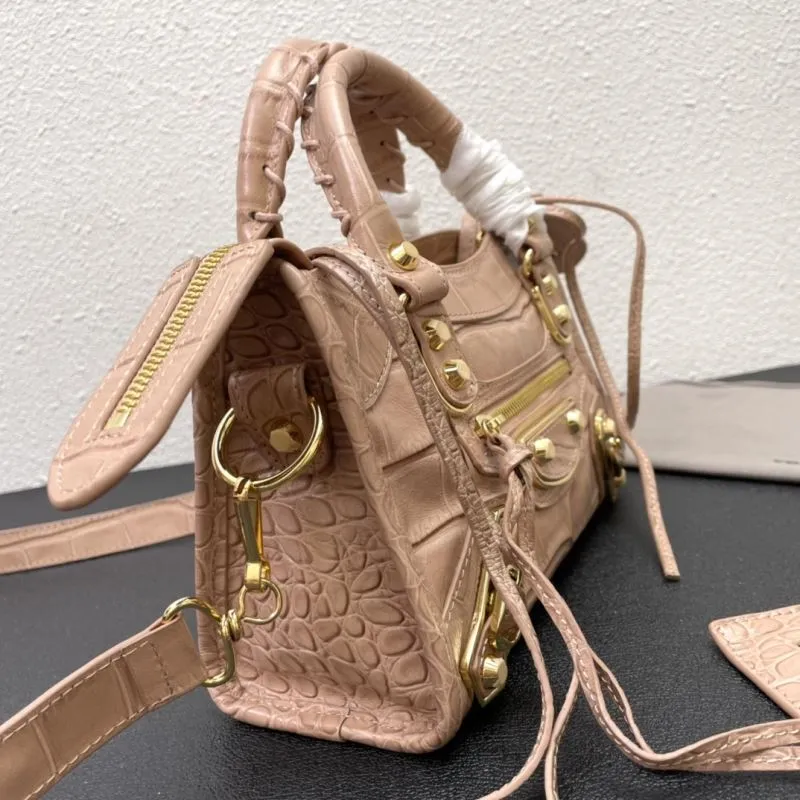 Balenciaga Small Classic City Crocodile Leather Crossbody Bag - Image 6