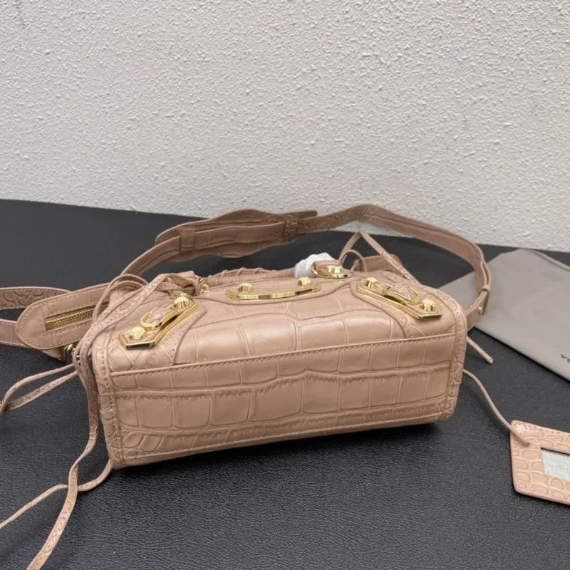 Balenciaga Small Classic City Crocodile Leather Crossbody Bag - Image 7