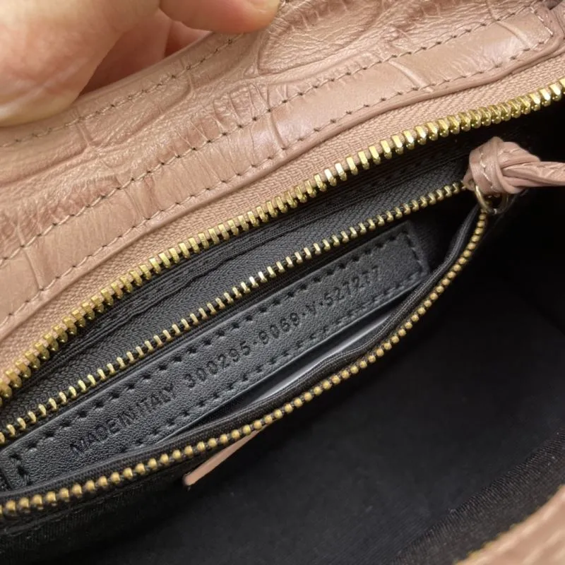 Balenciaga Small Classic City Crocodile Leather Crossbody Bag - Image 9
