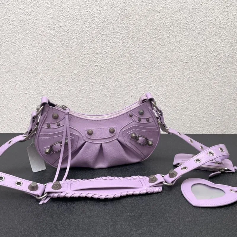 Balenciaga Lavender Classic City Shoulder Bag