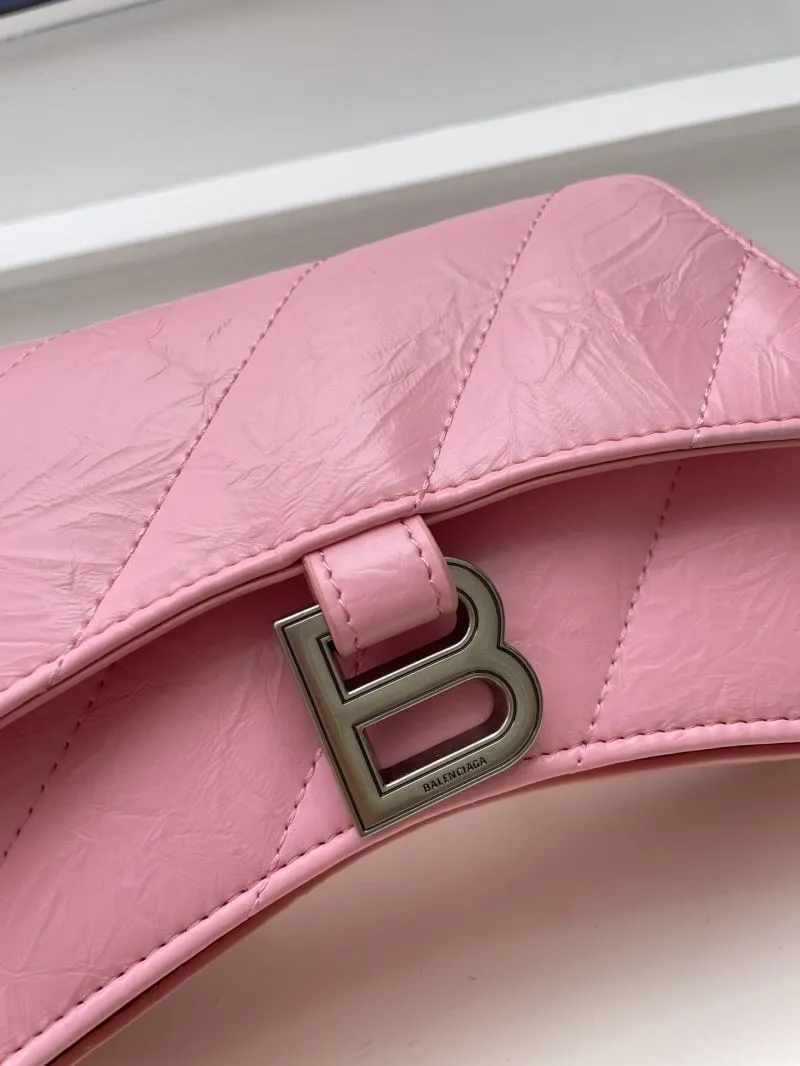 Balenciaga Pink Mini Hourglass Crossbody Bag 8915 - Image 4