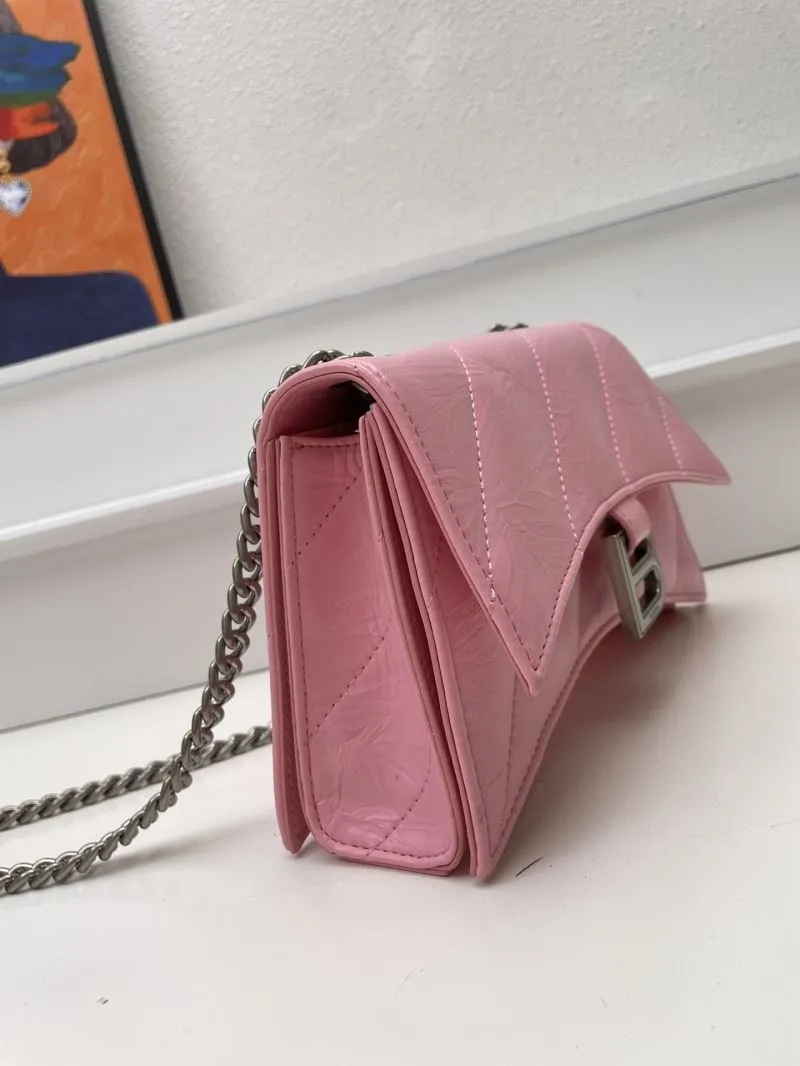 Balenciaga Pink Mini Hourglass Crossbody Bag 8915 - Image 6