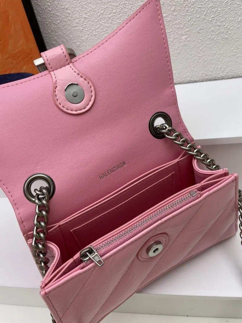 Balenciaga Pink Mini Hourglass Crossbody Bag 8915 - Image 9