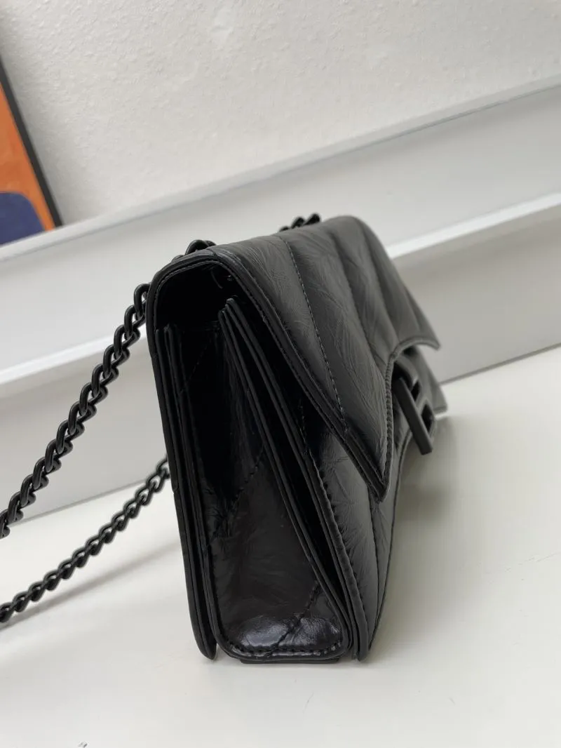 Balenciaga Mini 21cm Black Hourglass Crossbody Bag 8915 - Image 6