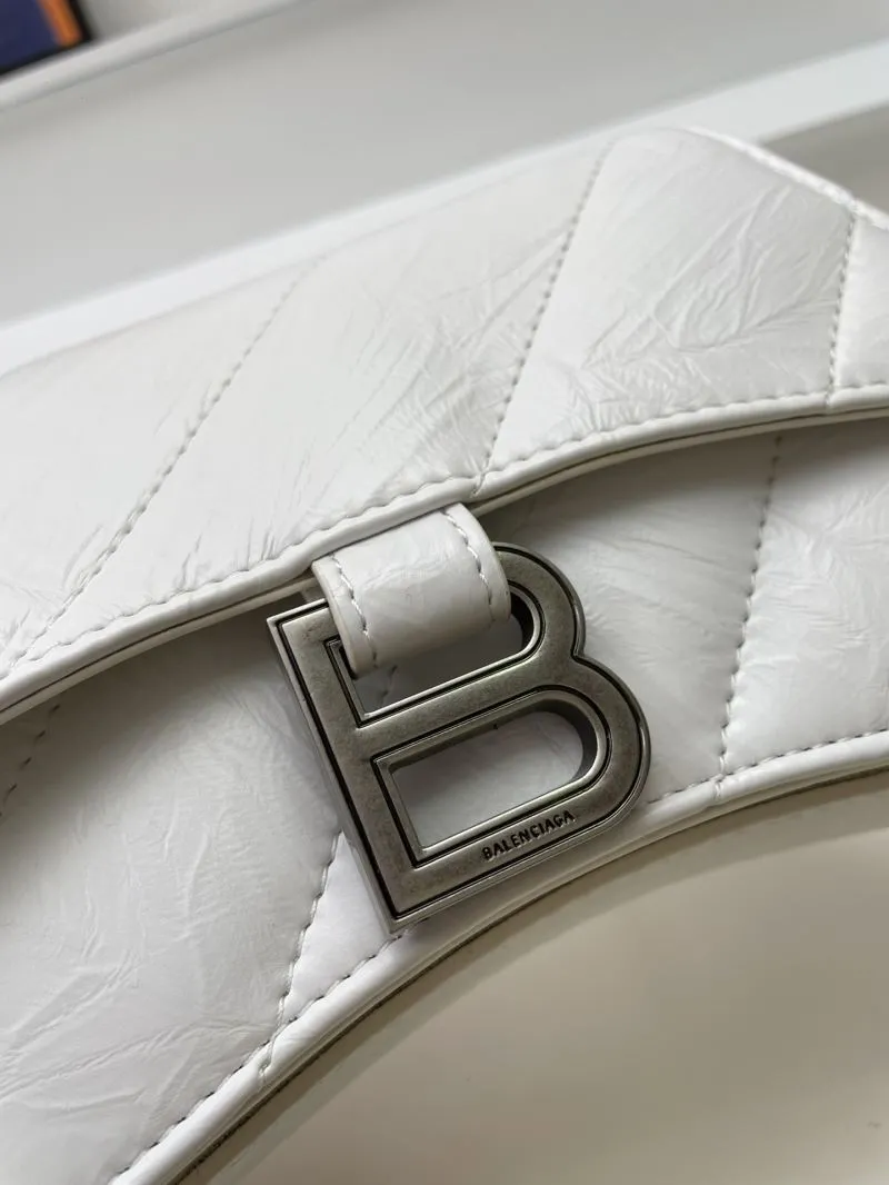 Balenciaga White Mini Hourglass Chain Bag 8915 - Image 4