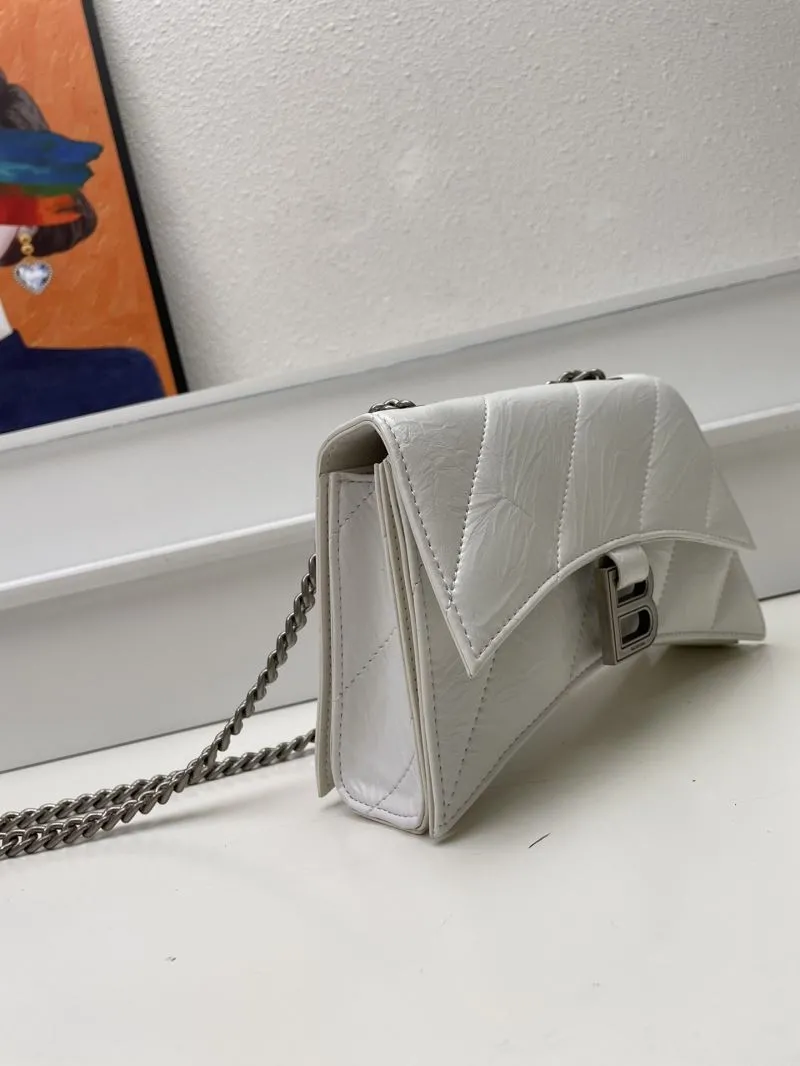 Balenciaga White Mini Hourglass Chain Bag 8915 - Image 5
