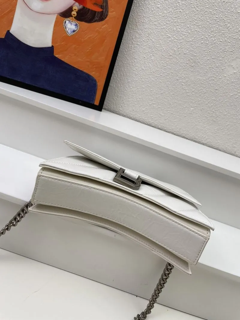 Balenciaga White Mini Hourglass Chain Bag 8915 - Image 7