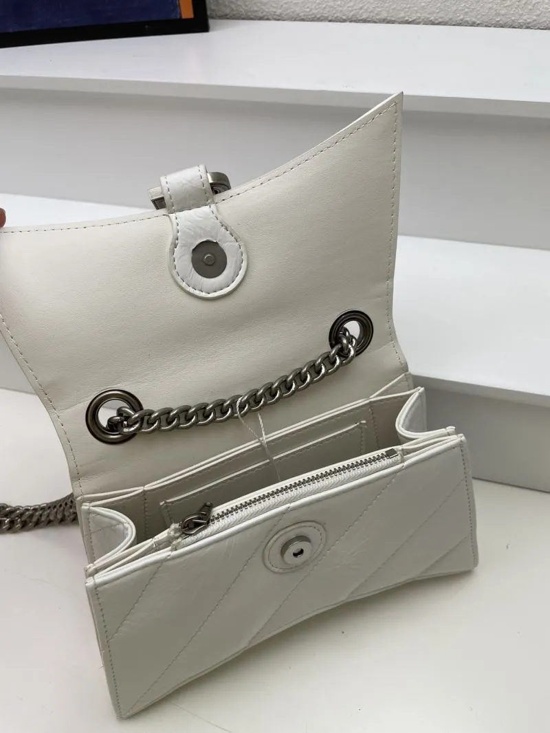 Balenciaga White Mini Hourglass Chain Bag 8915 - Image 8