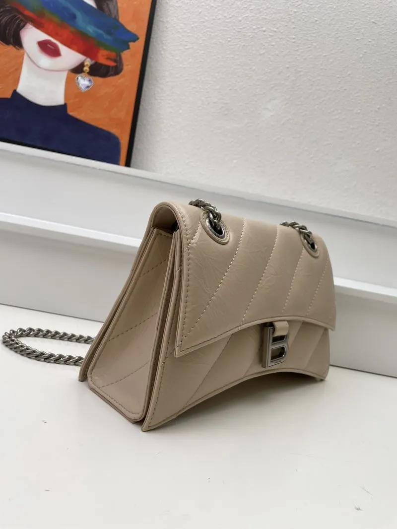 Balenciaga Beige Hourglass Chain Shoulder Bag 8911 - Image 3