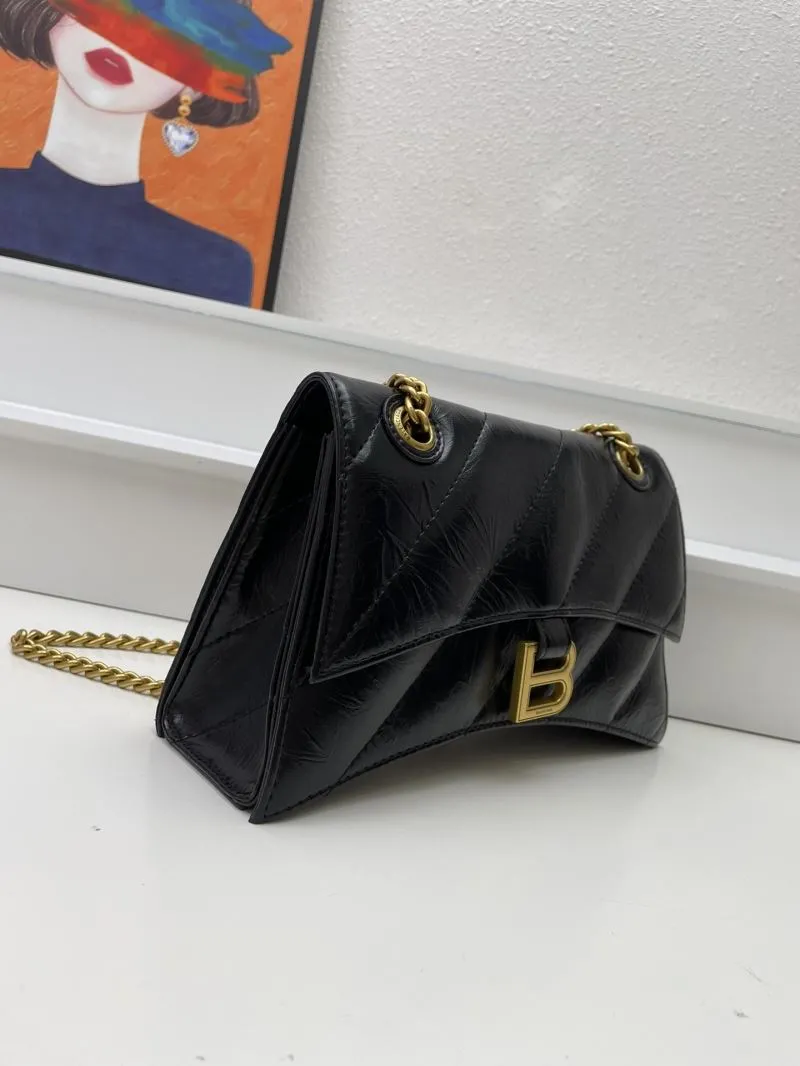 Balenciaga Black Hourglass Chain Shoulder Bag 8911 - Image 3