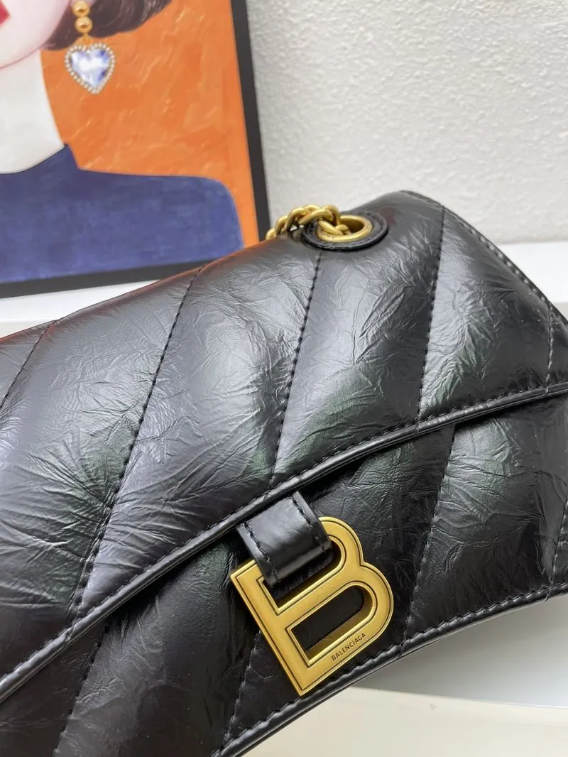 Balenciaga Black Hourglass Chain Shoulder Bag 8911 - Image 4