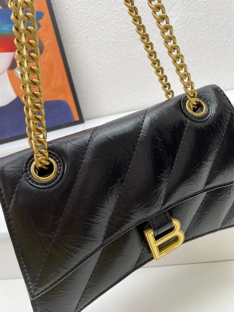 Balenciaga Black Hourglass Chain Shoulder Bag 8911 - Image 6