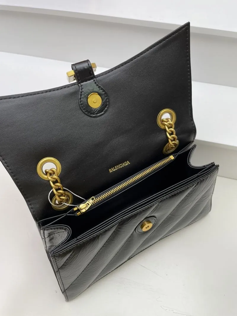 Balenciaga Black Hourglass Chain Shoulder Bag 8911 - Image 8