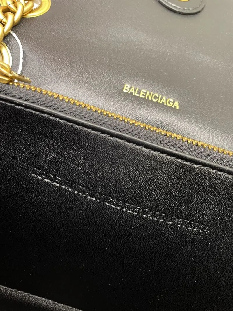 Balenciaga Black Hourglass Chain Shoulder Bag 8911 - Image 9