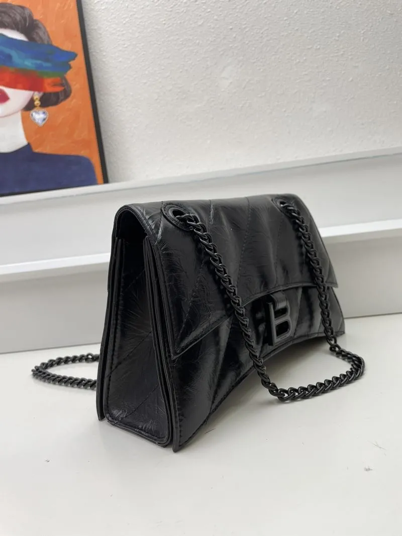 Balenciaga Black Hourglass Chain Shoulder Bag 8911 - Image 3
