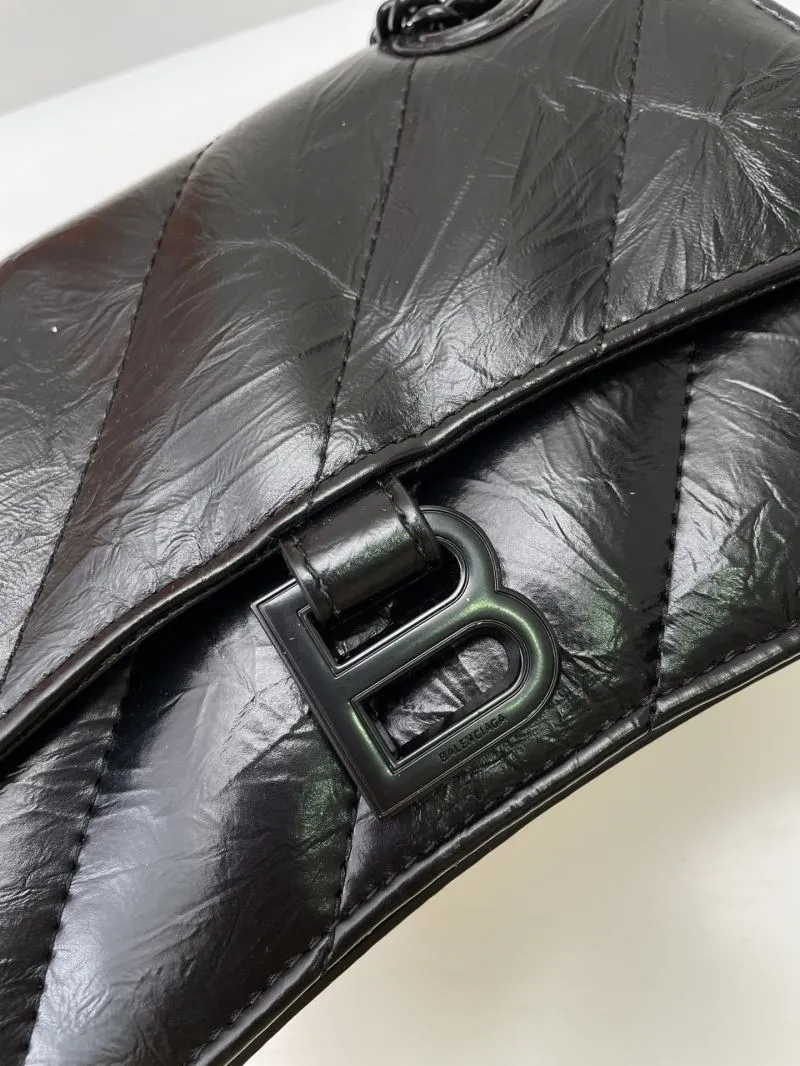 Balenciaga Black Hourglass Chain Shoulder Bag 8911 - Image 4