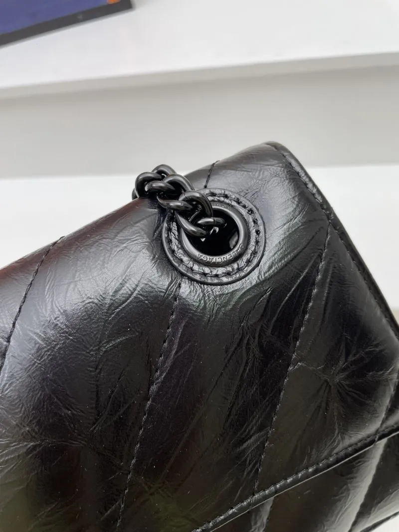 Balenciaga Black Hourglass Chain Shoulder Bag 8911 - Image 5