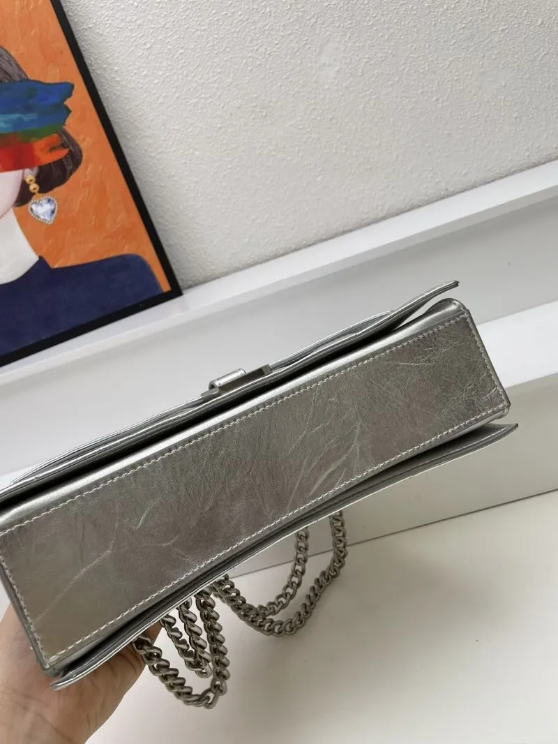 Balenciaga Silver Hourglass Chain Shoulder Bag 8911 - Image 7