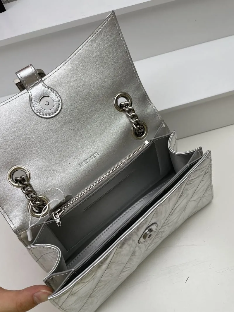 Balenciaga Silver Hourglass Chain Shoulder Bag 8911 - Image 8