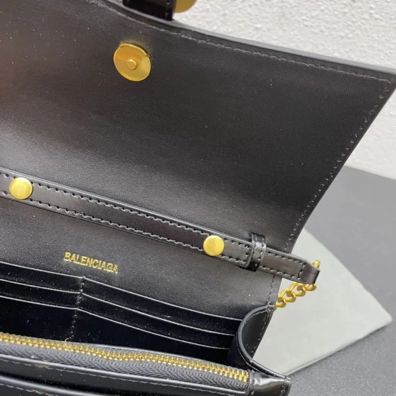Balenciaga Black Hourglass Chain Crossbody Bag Size 19 - Image 9