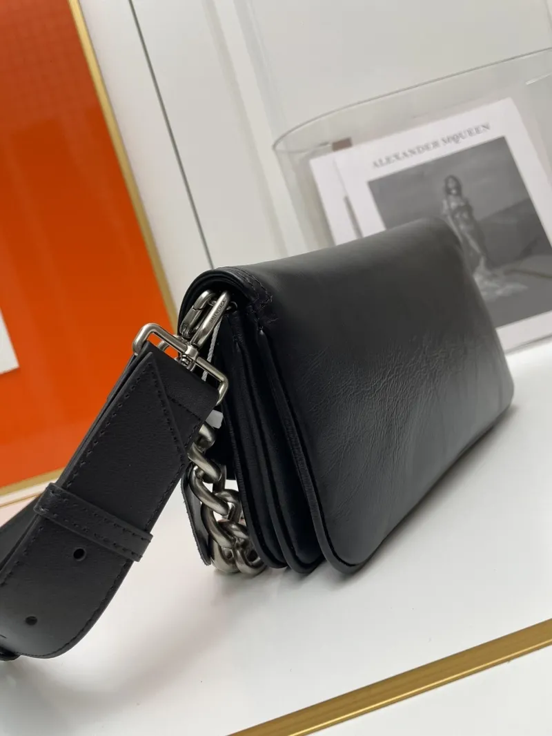 Balenciaga Black Small Leather Crossbody Bag 9015 - Image 4