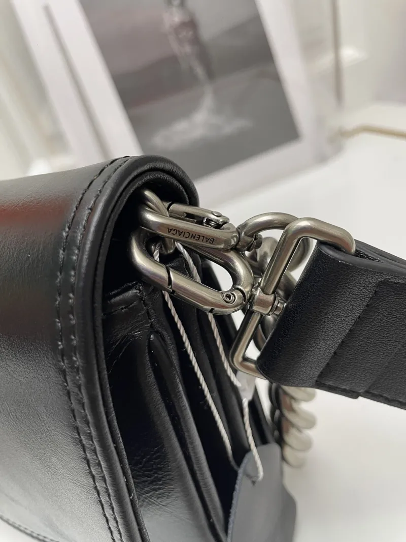 Balenciaga Black Small Leather Crossbody Bag 9015 - Image 7