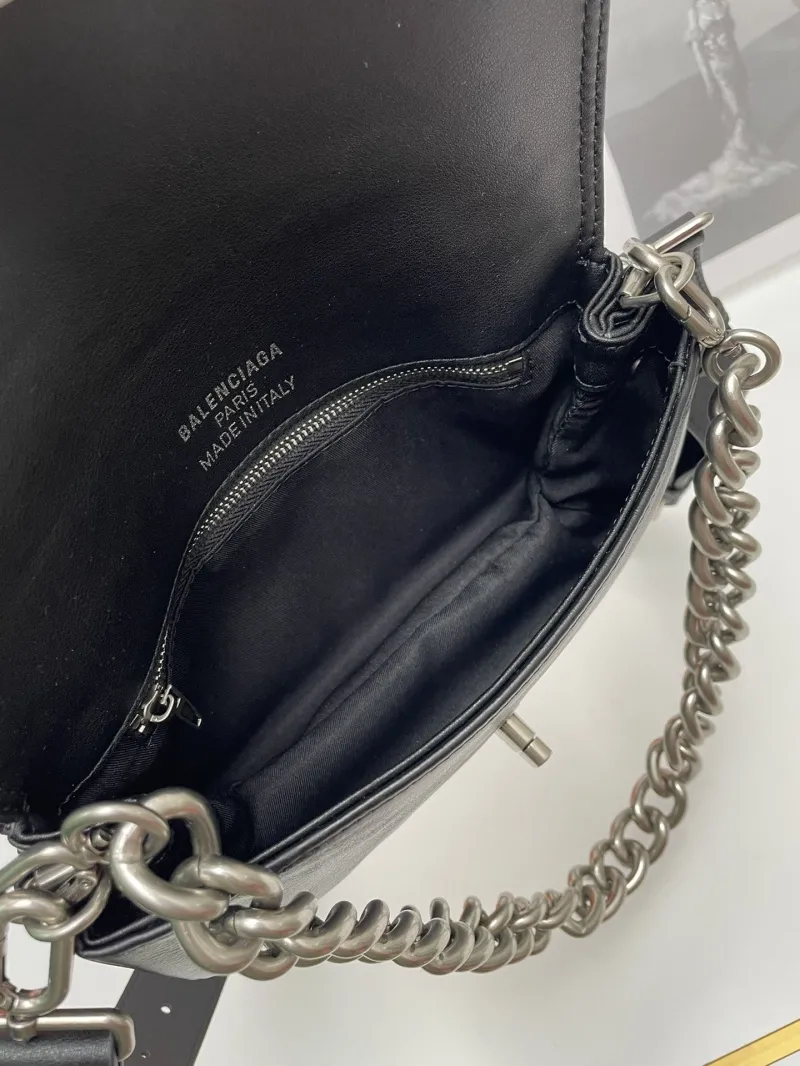 Balenciaga Black Small Leather Crossbody Bag 9015 - Image 9