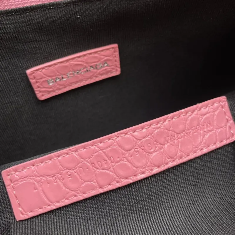 Balenciaga Pink Croc Shoulder Bag Size 26cm 8081 - Image 9