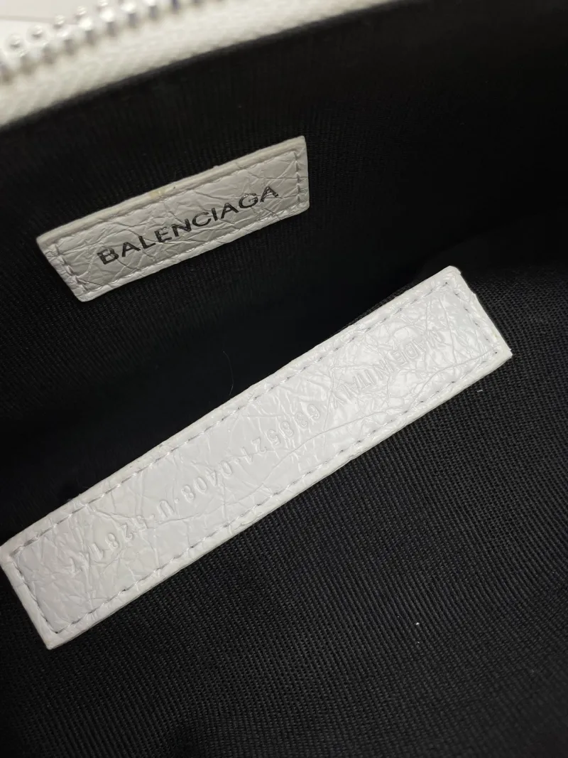 Balenciaga White 8081 Rhinestone Satchel Bag 26cm - Image 9