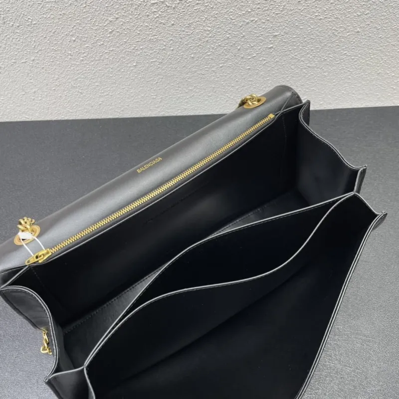 Balenciaga Black Leather Satchel Bag 8915 40cm - Image 7