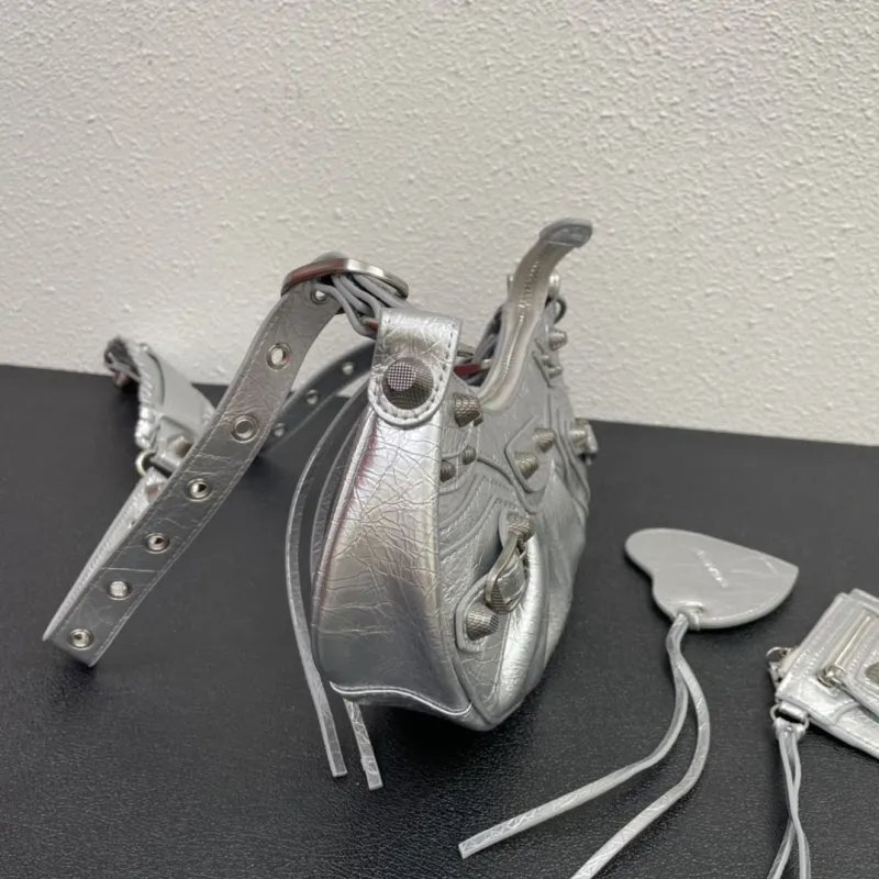Balenciaga Silver Crossbody Bag 8085 - Image 4