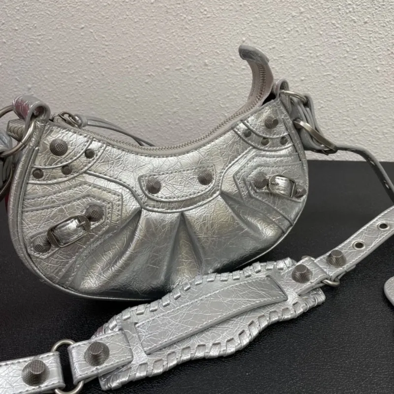 Balenciaga Silver Crossbody Bag 8085 - Image 5