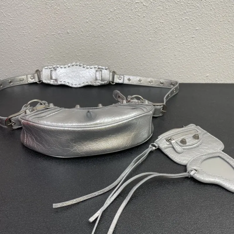 Balenciaga Silver Crossbody Bag 8085 - Image 7