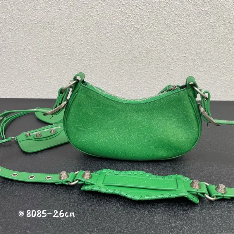 Alternative view of Balenciaga Green Leather Satchel Bag 8085