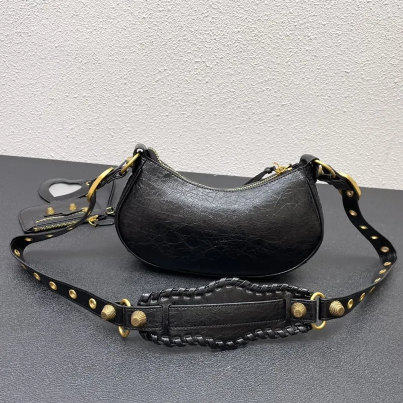Balenciaga Black Leather Satchel Shoulder Bag - Image 3