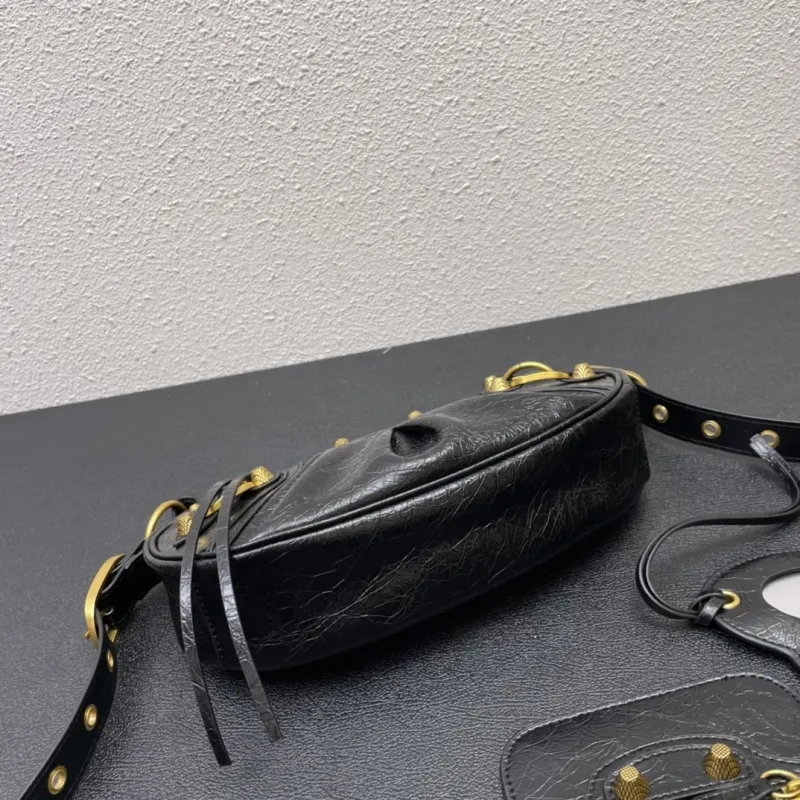 Balenciaga Black Leather Satchel Shoulder Bag - Image 7