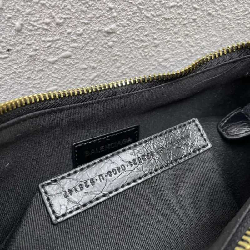 Balenciaga Black Leather Satchel Shoulder Bag - Image 9