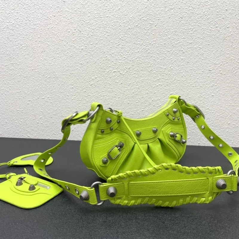Alternative view of Balenciaga Neon Green Satchel Shoulder Bag Model 56