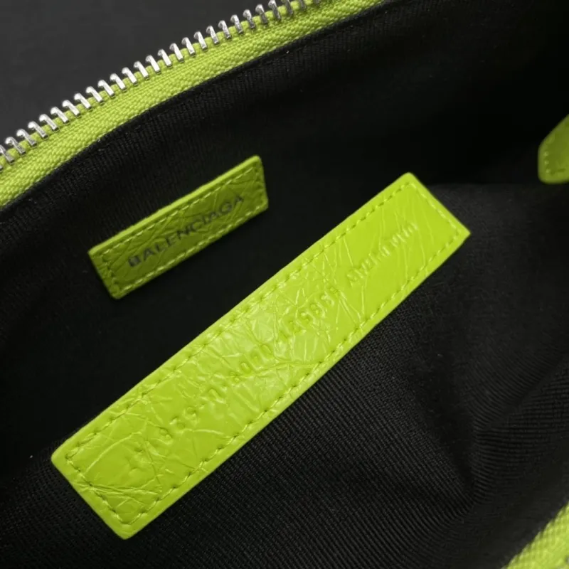Balenciaga Neon Green Satchel Shoulder Bag Model 56 - Image 9