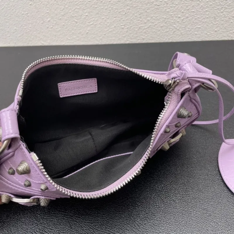 Balenciaga Lavender Satchel Bag with Mirror - Image 8