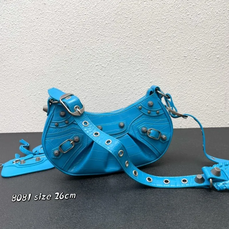 Balenciaga Blue Shoulder Bag 8081 Size 26cm - Image 3